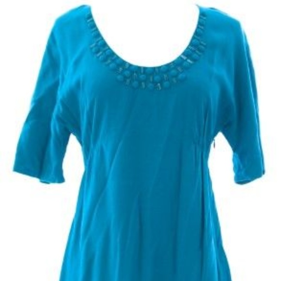 BODEN Women's Decadent Tunic Dress Ultramarine 10r - Picture 2 of 7